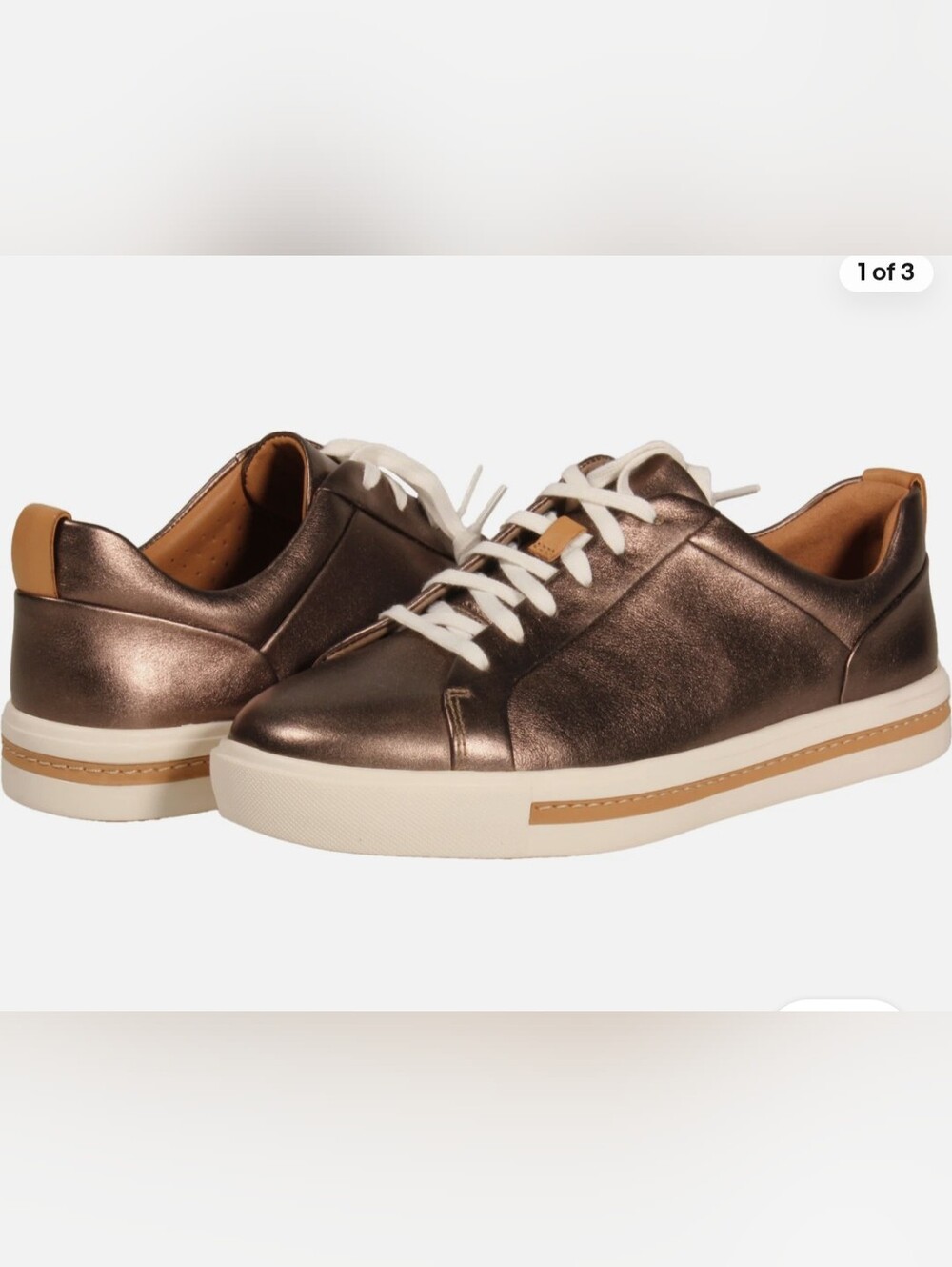 Clarks Un Maui Lace Women Leather Sneaker US Size 7.5